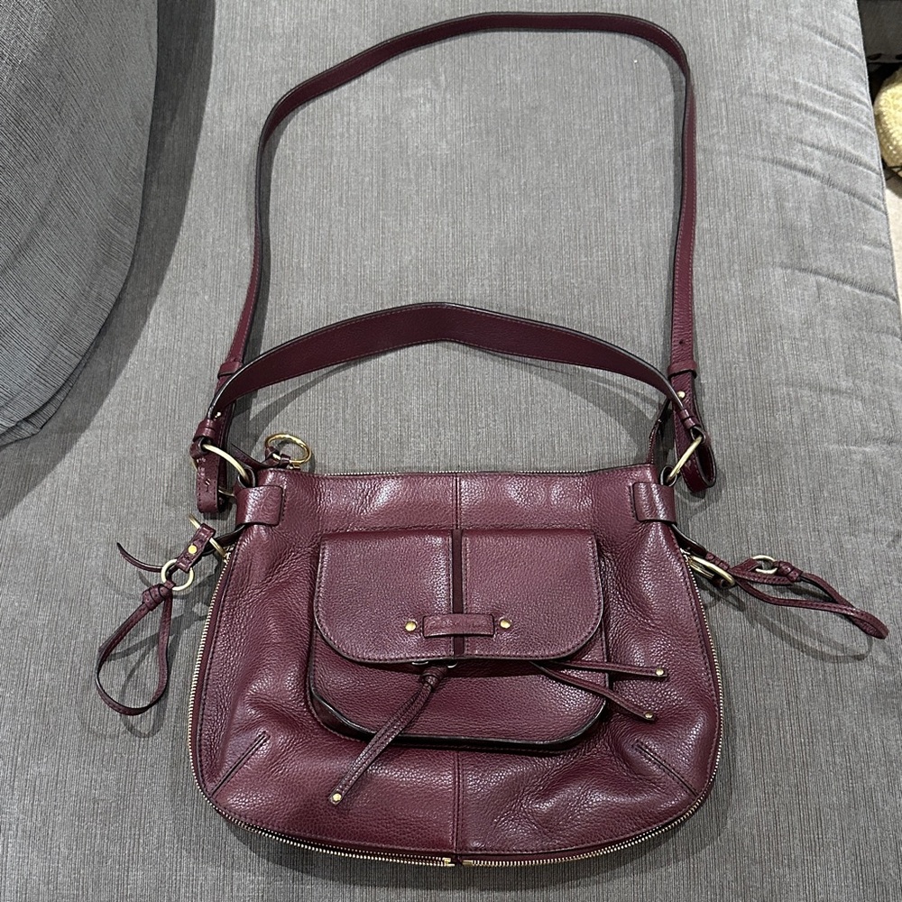 See by Chloe Burgundy Leather Shoulder Bag